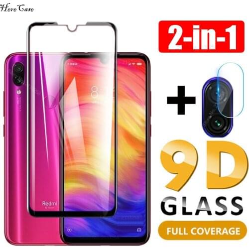 2 in 1 9D Tempered Glass Camera Lens Screen Protector For Xiaomi 9T Mi 9 8 A2 A3 lite Redmi 7A K20 Note 5 6 7 8 9 Pro Cover Film