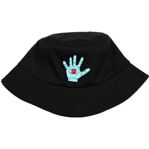 2021 Palm Embroidery Cotton Bucket Hat Fisherman Hat Outdoor Travel Hat Sun Cap Hats for Men and Women 51