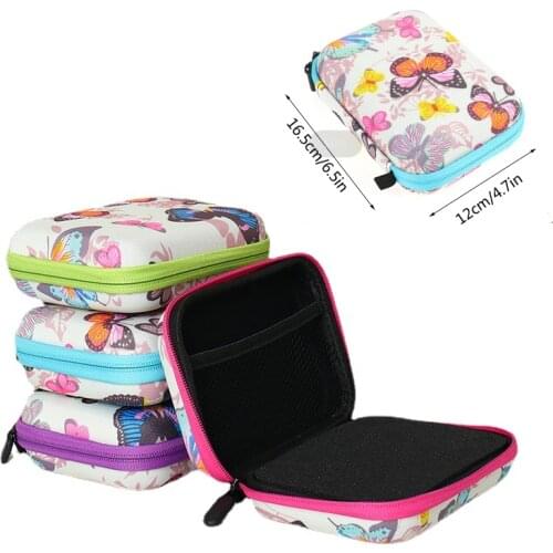 30Slots Essential Oil Carrying Case Portable Support Storage Butterfly Painting for Travel ShockProof Portable Bottle Separation