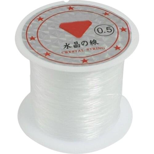41Lbs Capacity 0.5mm Diameter Clear Nylon Fishing Line Cord Spool