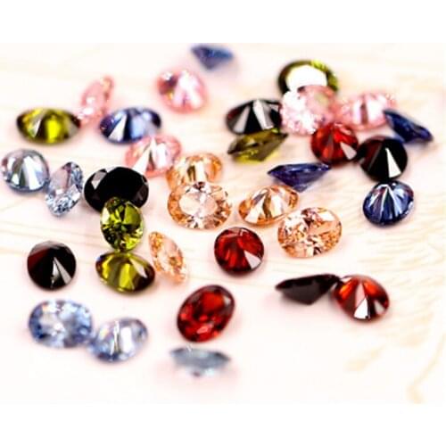 50pcs/lot 6*8mm Oval Cubic Zirconia Stones Beads Loose AAA Grade CZ Round Zircon Pedra De Zirconia Beads For Jewelry Making DIY