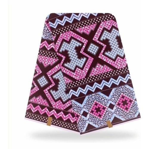 6 Yards Ankara Wax Prints For Fabric Printed Real Breathable African Nigerian Style Dye For Clothes For Sewing Material V-L 6-56