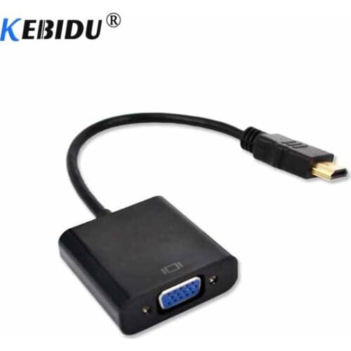 HDMI-compatible to VGA Adapter Converter Male to Female Support 1080P with Audio Cable for HDTV XBOX PS3 PS4 Laptop TV Box