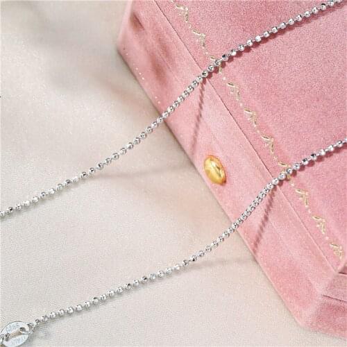 " Fake One Penalty Ten " 2Pcs 925 Sterling Silver Plated 18K Gold Ball Chain Necklaces Jewelry Making Findings