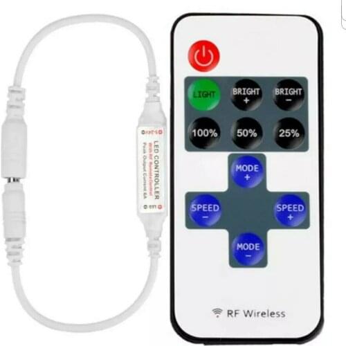 DC 12-24V Mini LED Controller Dimmer For LED Strip 5050 3528 Wireless RF Remote