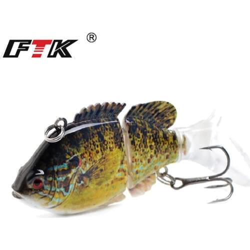 FTK 13g 2 Segment Sinking VIB Hard Fishing Lure 7.5cm Multi Jointed Swimbait Hard Bait Wobbler For Bass Pike Jerkbait Crankbaits