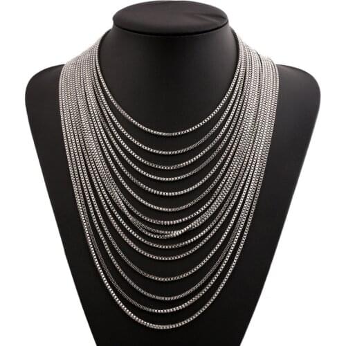 LOVBEAFAS Fashion Maxi Statement Necklace Collares Choker Collier Necklace Multilayer Chain Fine Jewelry