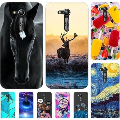 Fashion Bumper Cute Case For ASUS X014D Zenfone Go ZB450KL ZB452KG ZB452 452KG 4.5" Case Soft Silicone Cat Horse Flower Cover