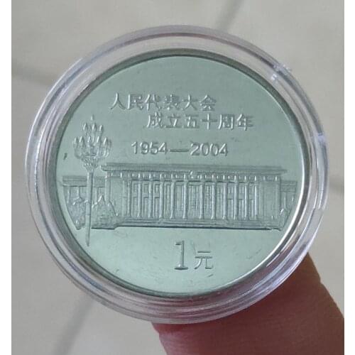 50th Anniversary of the Founding 1 Yuan 25mm Chinese Original Coin Commemorative Coins 100% Real New Unc free shipping