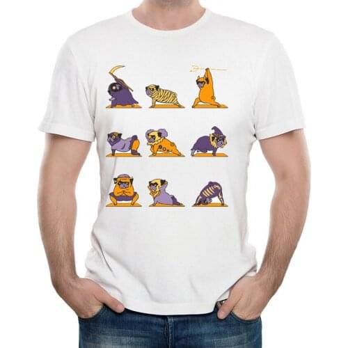 New Fashion Cool Men T-shirt Pug Halloween Monsters T-Shirt Funny Dog Design T Shirt American Style Casual Tops Summer Man Tees