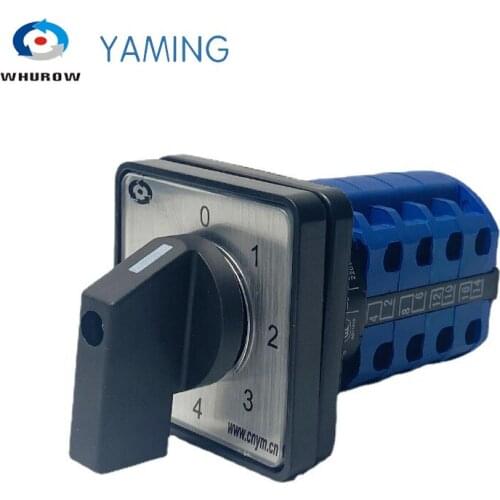 Rotary switch YMW26-20/4 5P Ui 380V Ith 20A 4 poles 5 Position 16 Terminals High quality changeover cam switch sliver contact