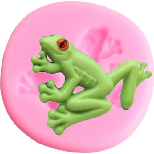 3D Frog Cake Border Silicone Mould Cupcake Topper Fondant Mold Cake Decorating Tools DIY Candy Polymer Clay Chocolate Molds