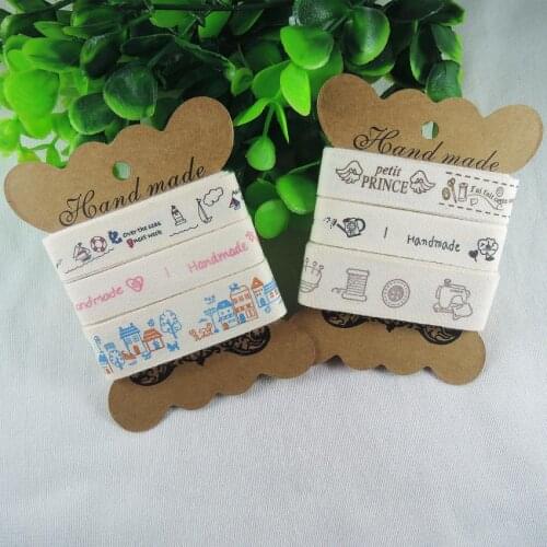 Mixed 15mm 20mm Printed Cotton Ribbon Tapes Grosgrain Ribbons DIY Sewing & Packing Accessories XM91