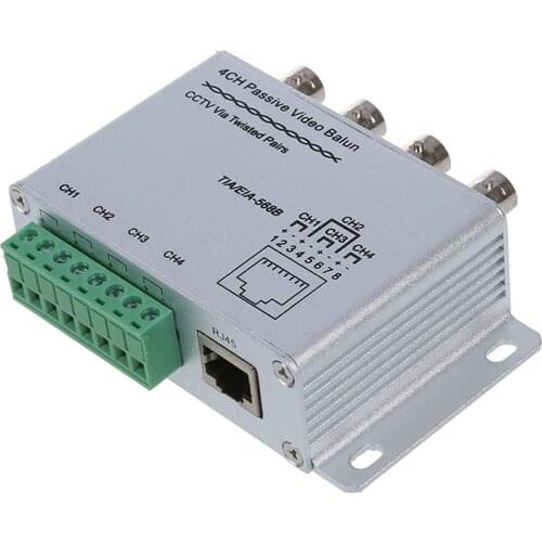 UTP 4 Channel Passive Video Balun Transceiver