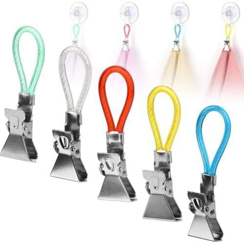 5pcs/lot Hanging Metal Towel Clips Home Travel Portable Storage Hangers Rack Clip on Hooks Loops Hangers Clothes Folder