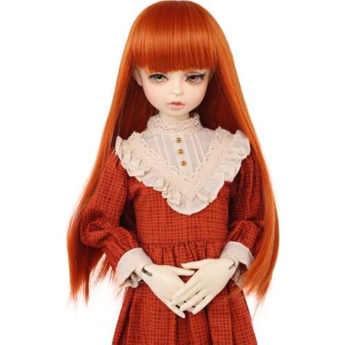 MUZIWIG High temperature fiber pink mixed well long straight hair doll wigs for 18'' Height American doll accessories