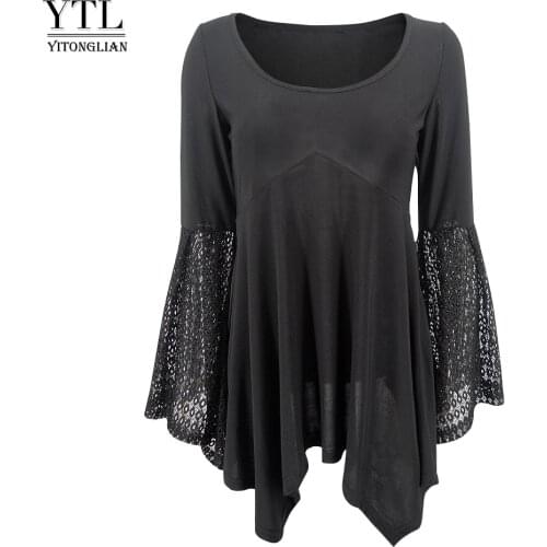Yitonglian Black Blouses