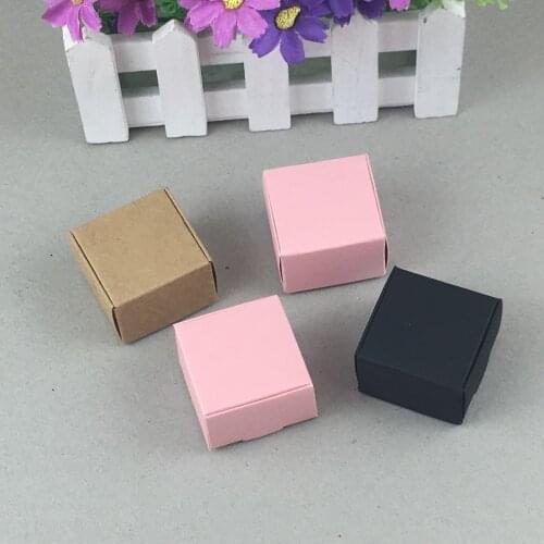 100Pcs/Lot Multi-color Paper Cardboard Mini Gifts Box Packing Carton For Storage Thanksgiving Festival Chocolate Cases 4x4x2.5cm