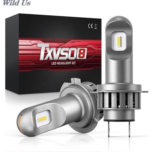 2Pcs TXVSO8 H7 Led Headlights 6000K Mini Lights for Car 50W Bulbs Universal Super Bright CSP Lamp for Automobiles Luces Led Para