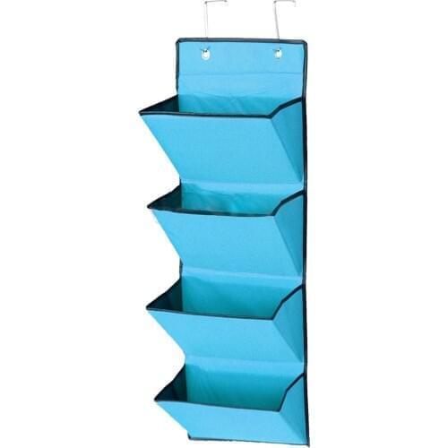 4 Tier Wall Door Hanging Organiser Storage Rack Bag Cloth Wardobe Shoe Pocket