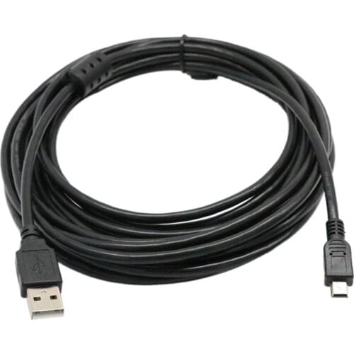 5m/16FT 2.0 USB Cable Type A to Mini B Male to Male 5 PIN Black