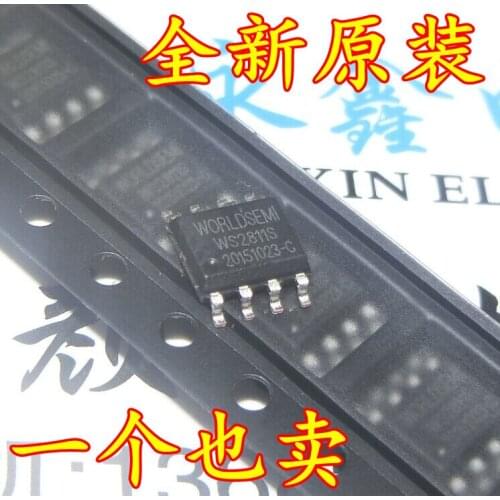Free Shipping! 100pcs/lot WS2811S WS2811 2811 Single-line gray-scale three-channel constant current LED driver IC SOP-8