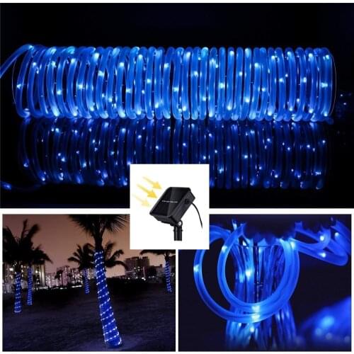 Big Sale Hose 100/200 LED Garden Solar Garland Lighting Waterproof LED String Fairy Light Outdoor Christmas Party Wedding Tree