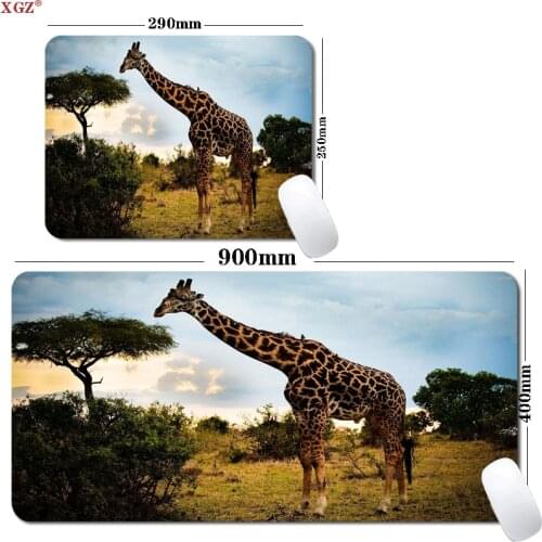 Animal Giraffe Large Mouse Pad Overlock Magazine Notebook Computer Desk Mat Rubber Universal Non-slip Csgo400x900mm 300x800mm