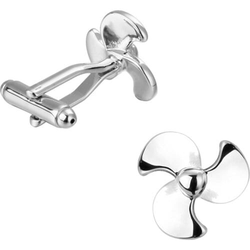 Brand new Silvery Cufflinks fan leaf shape design mens clothing accessories household wedding Cufflinks