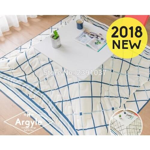 Modern style 185x240cm Coral velvet Kotatsu Futon Blanket Patchwork Style Cotton Soft Quilt for Japanese Kotatsu Square Table