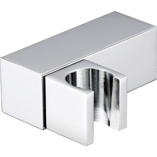 Chrome plated solid brass shower head holder wall mounted square bidet sprayer support 360 degree rotation Shower accessories