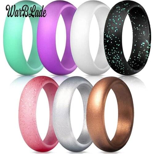 7pcs/set 4-10 Size Food Grade FDA Silicone Finger Ring 5.7mm Hypoallergenic Crossfit Flexible Sports Rubber Rings For Men Women