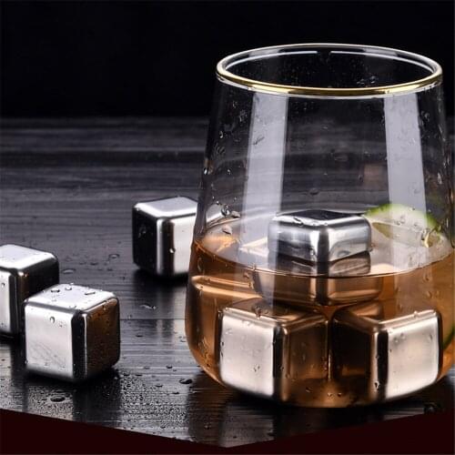 Stainless Steel Ice Cubes Reusable Chilling Stones for Whiskey Wine, Keep Your Drink Cold Longer, SGS Test Pass