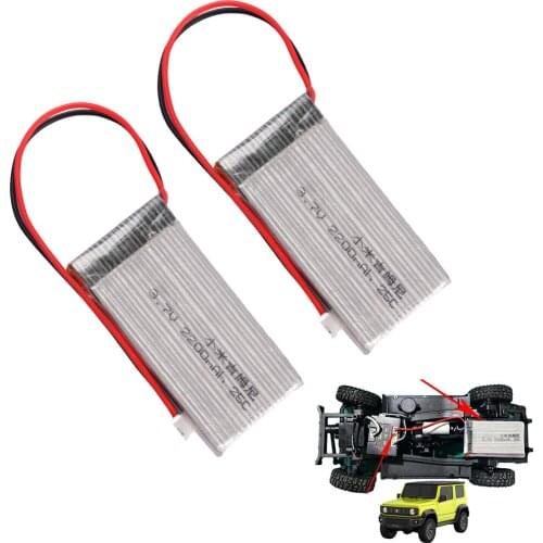2 / 4 / 6pcs RC Lipo battery 3.7V 2200mAh 25C max 35C for Suzuki Jimny 1/16 Rc Car Off-Road Vehicle Alloy Car Rc Model