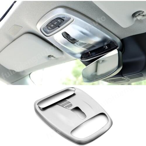 For Volvo XC40 2018-2021 Matte ABS Carbon fiber Roof Front Reading Light Lamp Cover Trim Car Accessories