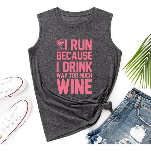 Funny Running Marathon Tank Tops Women Vest Tanks Top Summer Shirt Sleeveless T-Shirts Casual Muscle Fitness Tee Shirts Clothes