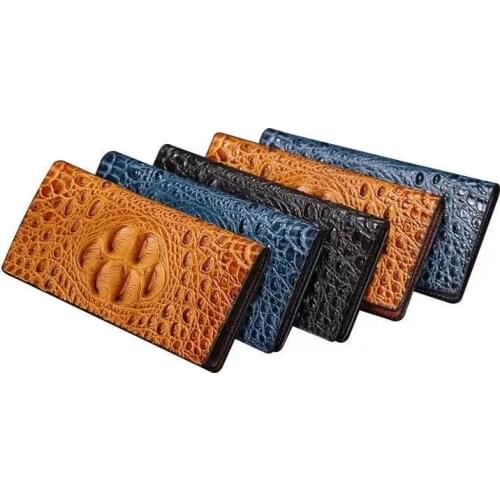 2020 new mens and womens short leather simple Plaid Long Wallet fashion and leisure trend