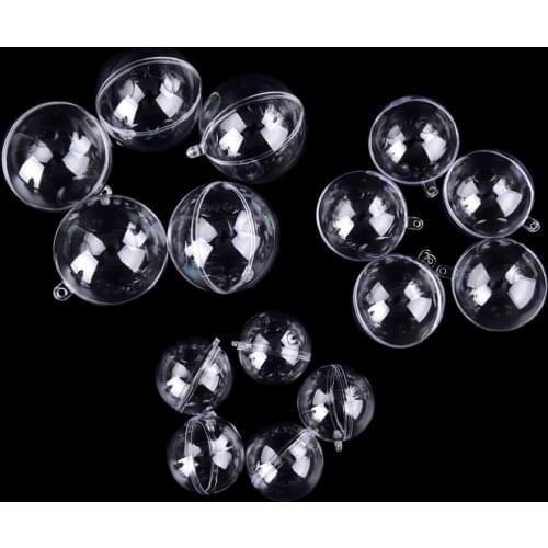 Wholesale High Quality 15PC DIY Bath Bomb Crafting Mold Clear Plastic Fillable Ball Ornament Christmas
