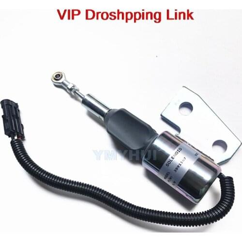 For Komatsu Cummins Construction Machinery Hyundai Komatsu excavator flameout solenoid valve switch oil cutoff 3991168 24V