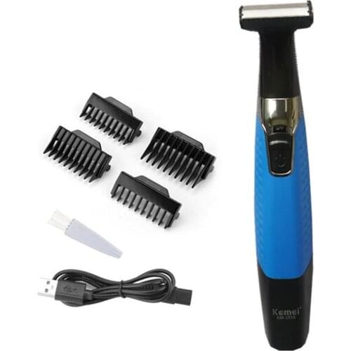 Kemei Rechargeable Electric Shaver for Men Beard Trimmer Waterproof Razor Professional Hair Shaving Machine Shaver Head Blade