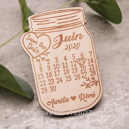 Custom Save The Date Wedding Magnet,Calendar Mason Jar Save The Date, Calendar Save The Date Magnet, Wood Save The Date, Jar Sa