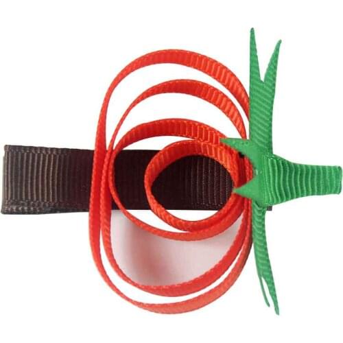 10pcs custom pumpkin hair bows christmas ribbon hair bows hairclip