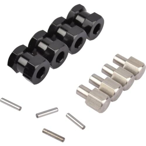RC Crawler 1/10 Aluminum Alloy 12mm Wheel Hub Hex Drive Adaptor Adapter 15MM Offset For RC SCX10 WRAITH
