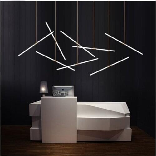 Post-modern Restaurant Luxury Pendant Lights Dining Room Living Bedroom Duplex Project Lighting Led Tube lamps Hanging Fixtures