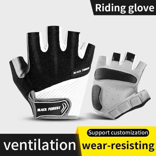 Bicycle Gloves Fitness Half Finger Cycling Glove Female Silicone Gel Anti-Slip Summer Breathable MTB Mittens Lycra