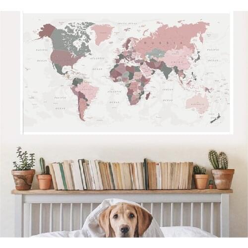 225*150 cm The Vintage World Map Non-woven Canvas Painting Retro Poster Wall Decor Living Room Home Decoration School Supplies