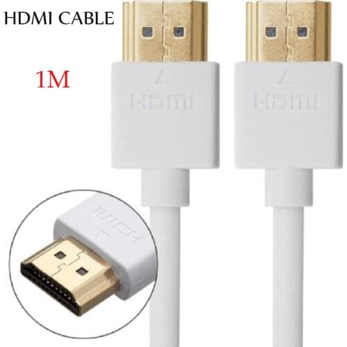 HDMI Cable 24 Carat Square Head HDMI Version 2.0 1m HDMI 17.8 GBPS Cable- High Speed Ethernet HDMI Cable Blue For Multimedia