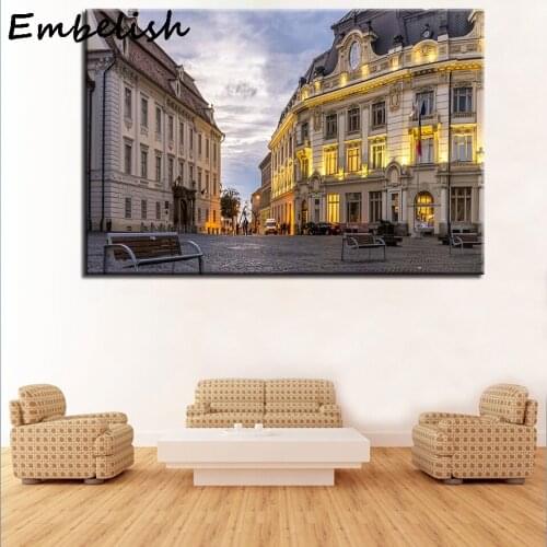 1 Pieces Beautiful Romania City Town Sibiu HD Print On Canvas Painting For Living Room Home Decor Posters Wall Pictures