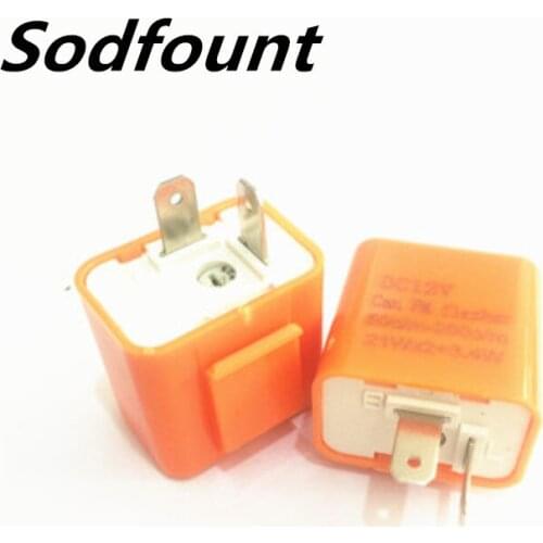 10pcs 2 pin orange 12V 10A NO adjustable speed flasher led turn signal