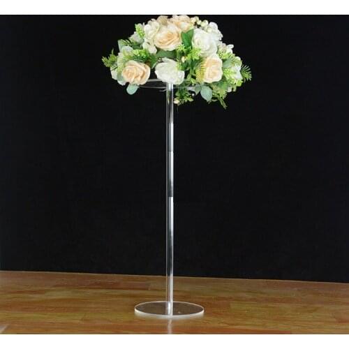 10 pcs/ Lot Table Flower Rack 60 CM Tall Round Acrylic Crystal Wedding Road Lead Wedding Centerpiece Event Party Decoration